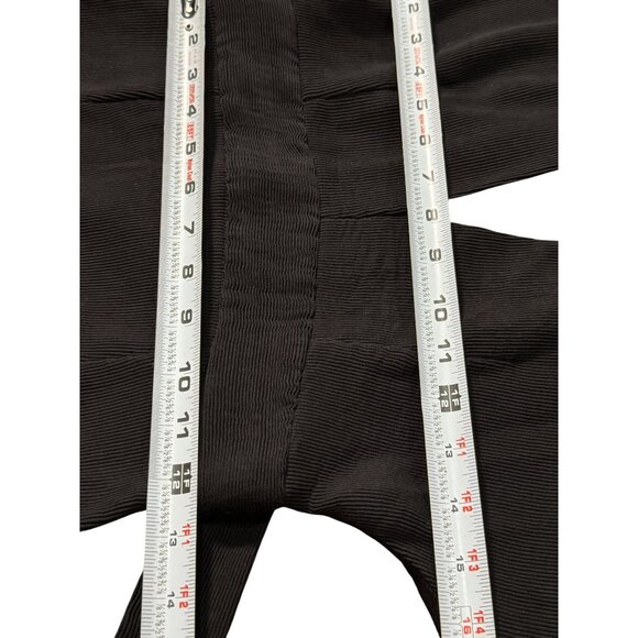 NEW Black Ribbed Midi Elegant 2 Cut out Open Back V-Neck Party Style Dress - Picture 13 of 15